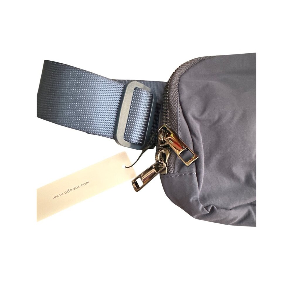 Ododos Blue Nylon Adjustable Belt Bag With Multiple Compartments & Zipper Accent - Picture 2 of 5